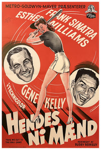Take Me Out to the Ball Game 1949 - Esther Williams - Denmark - Classic Movie Poster