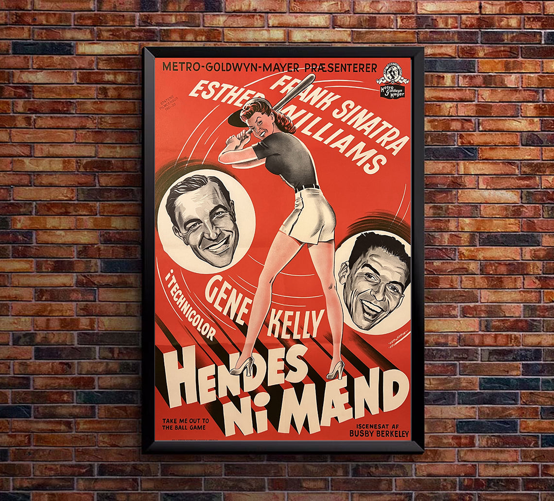 Take Me Out to the Ball Game 1949 - Esther Williams - Denmark - Classic Movie Poster