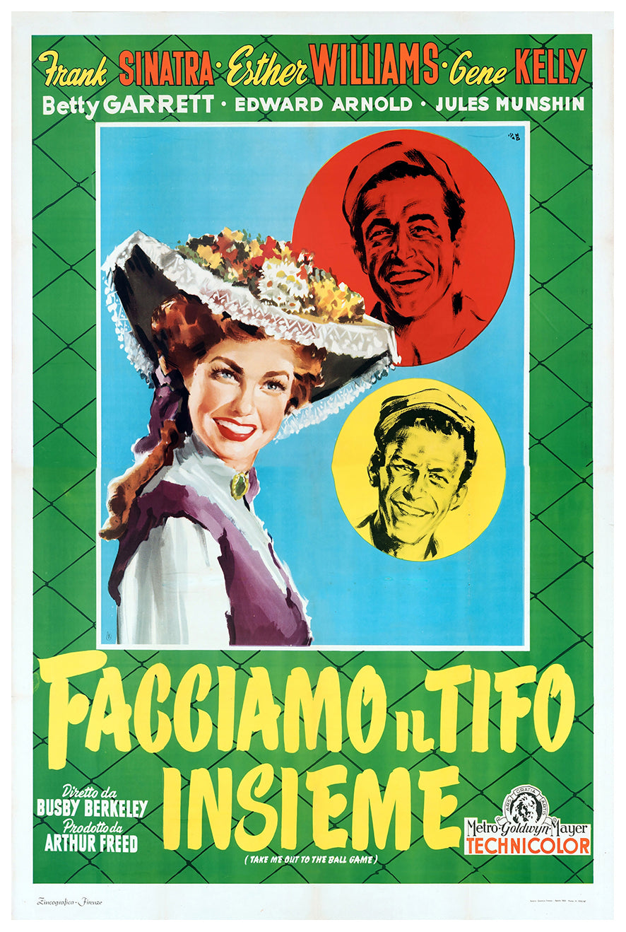 Take Me Out to the Ball Game 1949 - Esther Williams - Italy - Classic Movie Poster