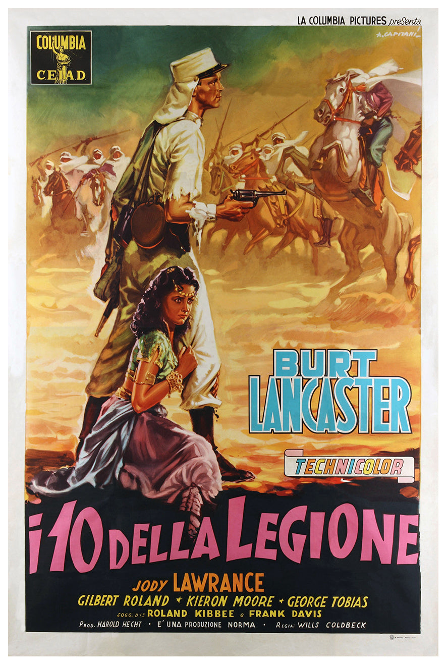 Ten Tall Men 1951 - Burt Lancaster - Italy (2) - Classic Movie Poster