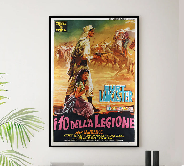 Ten Tall Men 1951 - Burt Lancaster - Italy (2) - Classic Movie Poster