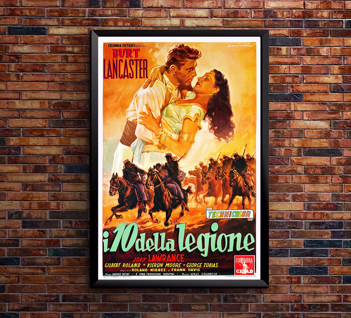 Ten Tall Men 1951 - Burt Lancaster - Italy - Classic Movie Poster