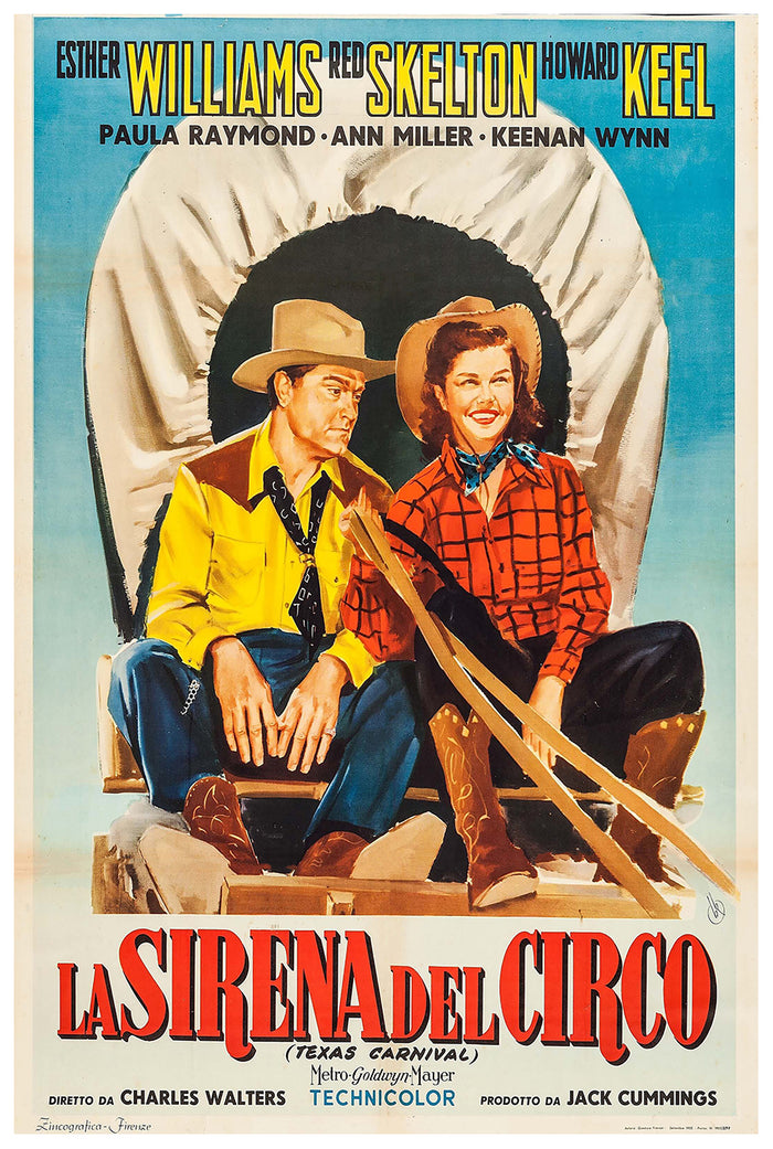 Texas Carnival 1951 - Esther Williams - Italy - Classic Movie Poster