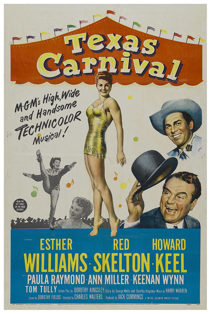 Texas Carnival 1951 - Esther Williams - US - Classic Movie Poster