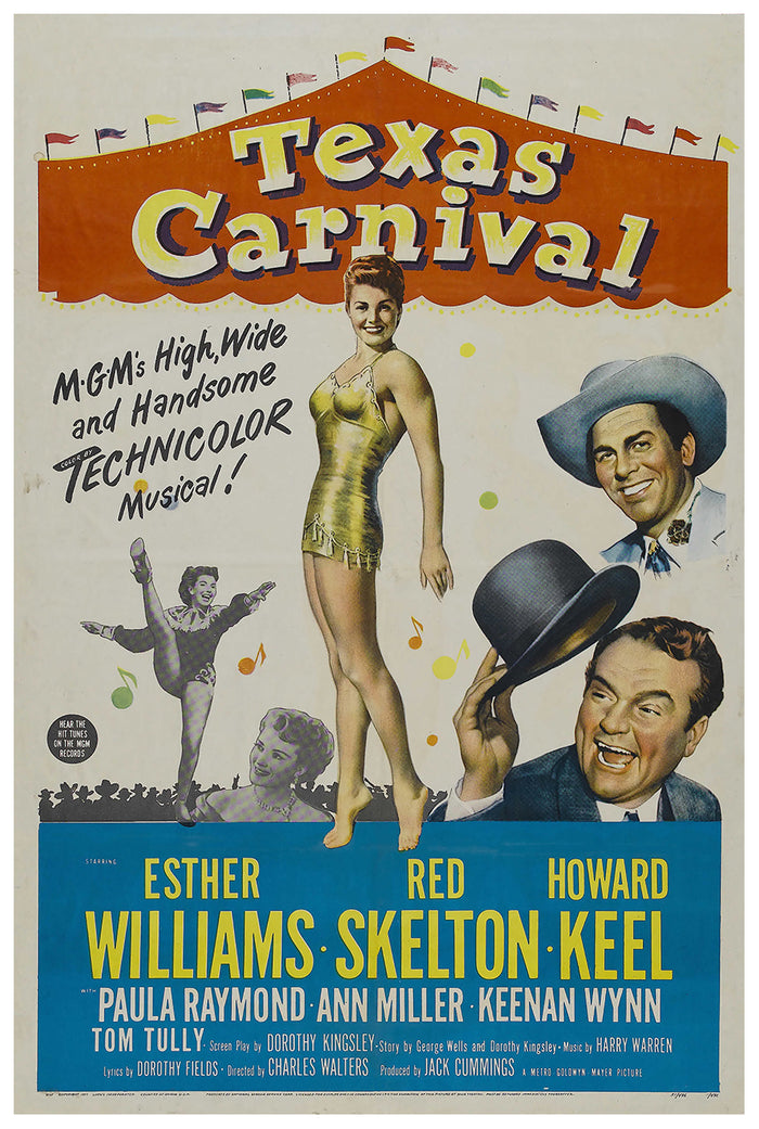 Texas Carnival 1951 - Esther Williams - US - Classic Movie Poster