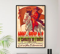 Texas Trail 1937 - French - William Boyd - Classic Western Movie Poster