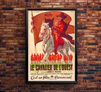 Texas Trail 1937 - French - William Boyd - Classic Western Movie Poster
