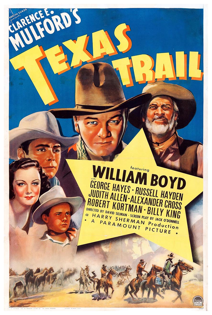 Texas Trail 1937 - William Boyd - Classic Western Movie Poster