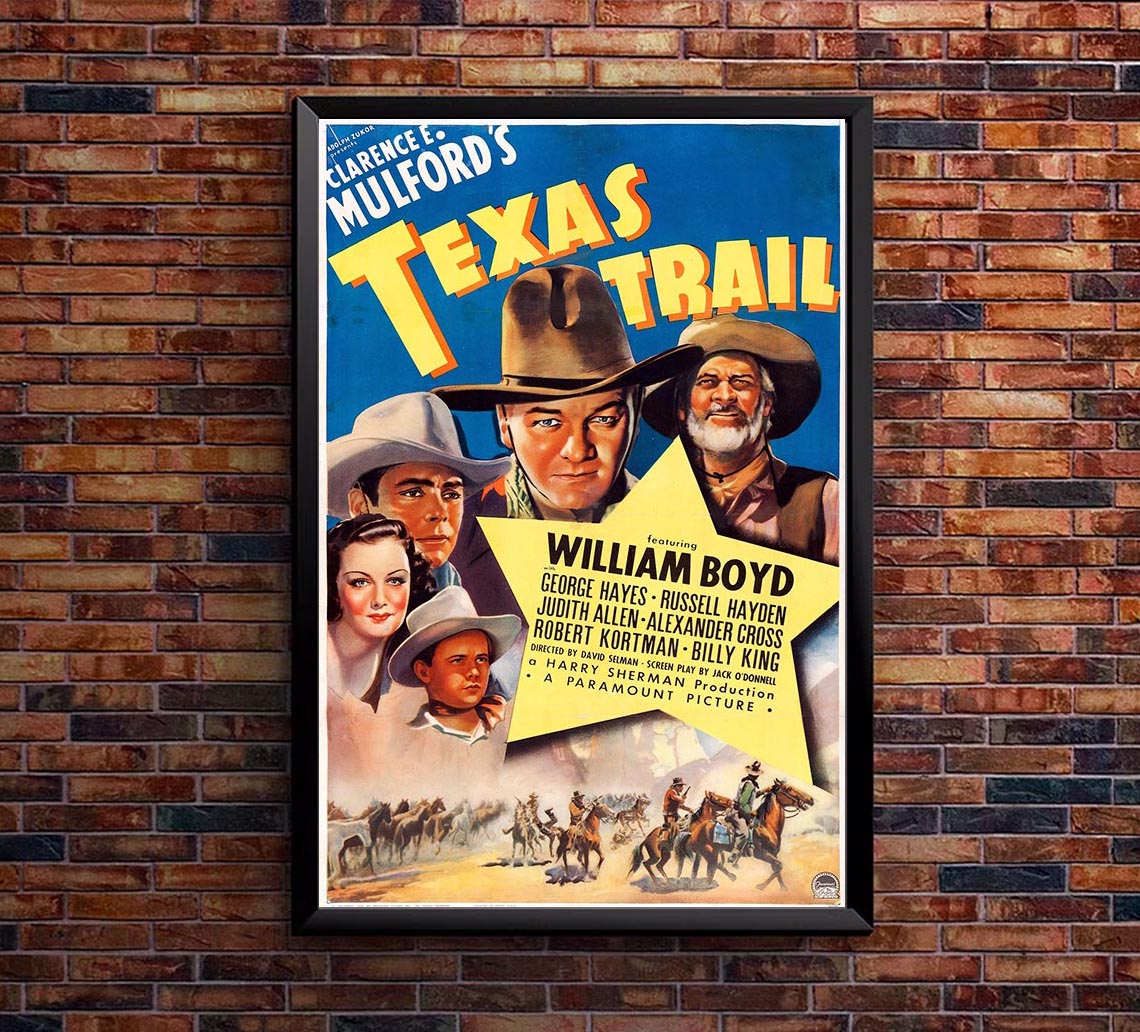 Texas Trail 1937 - William Boyd - Classic Western Movie Poster