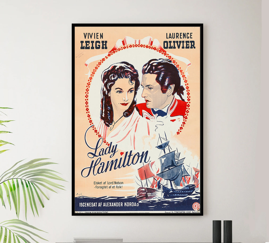That Hamilton Woman 1941 - Laurence Olivier - Denmark - Classic Movie Poster