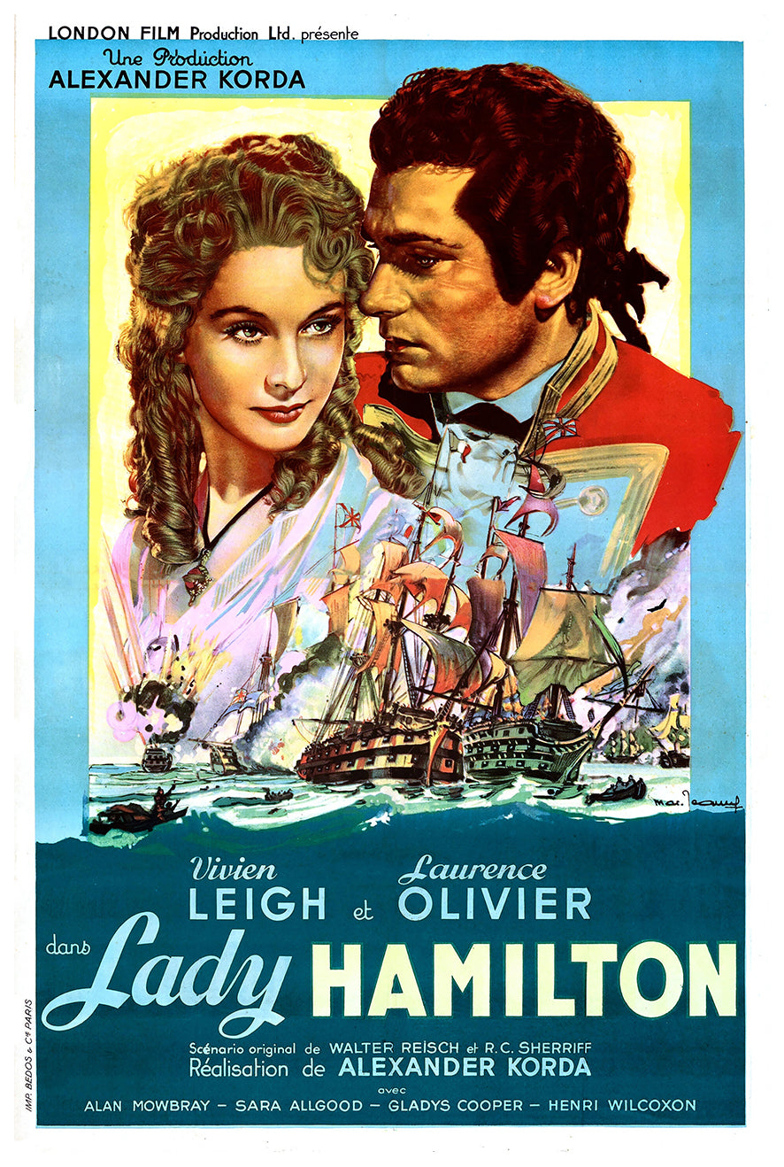 That Hamilton Woman 1941 - Laurence Olivier - France - Classic Movie Poster