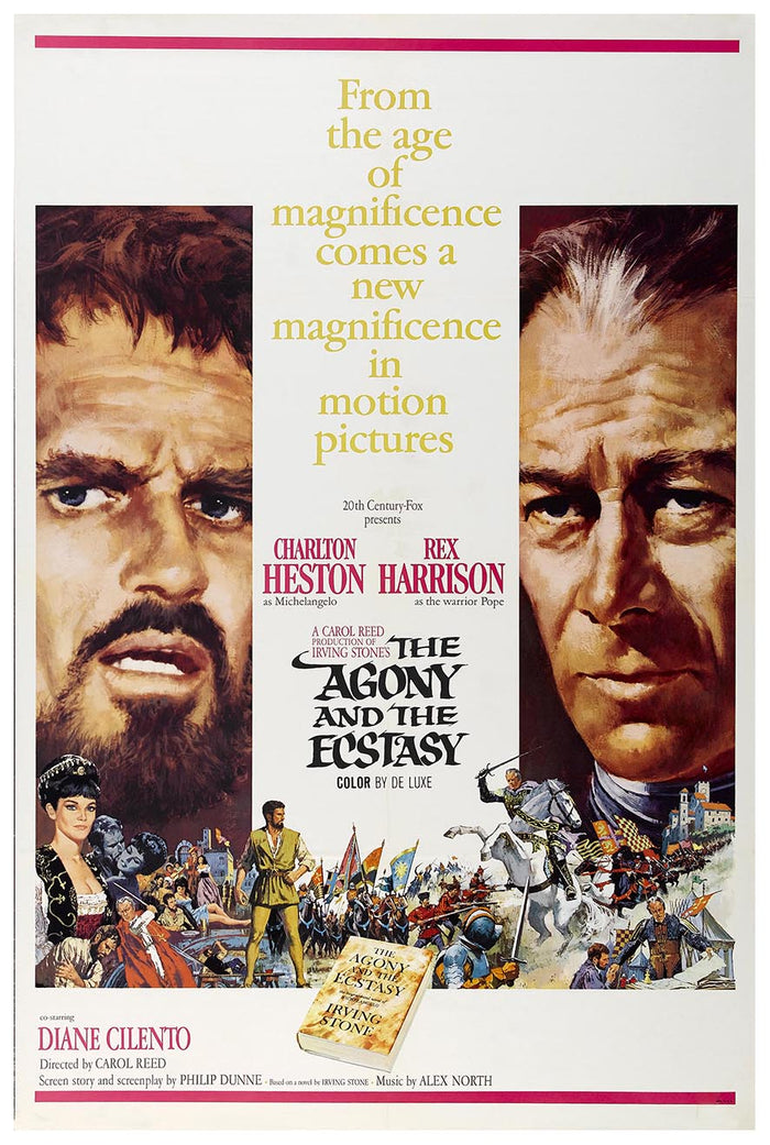 The Agony and the Ecstasy 1965 - Charlton Heston - Vintage Classic Movie Poster