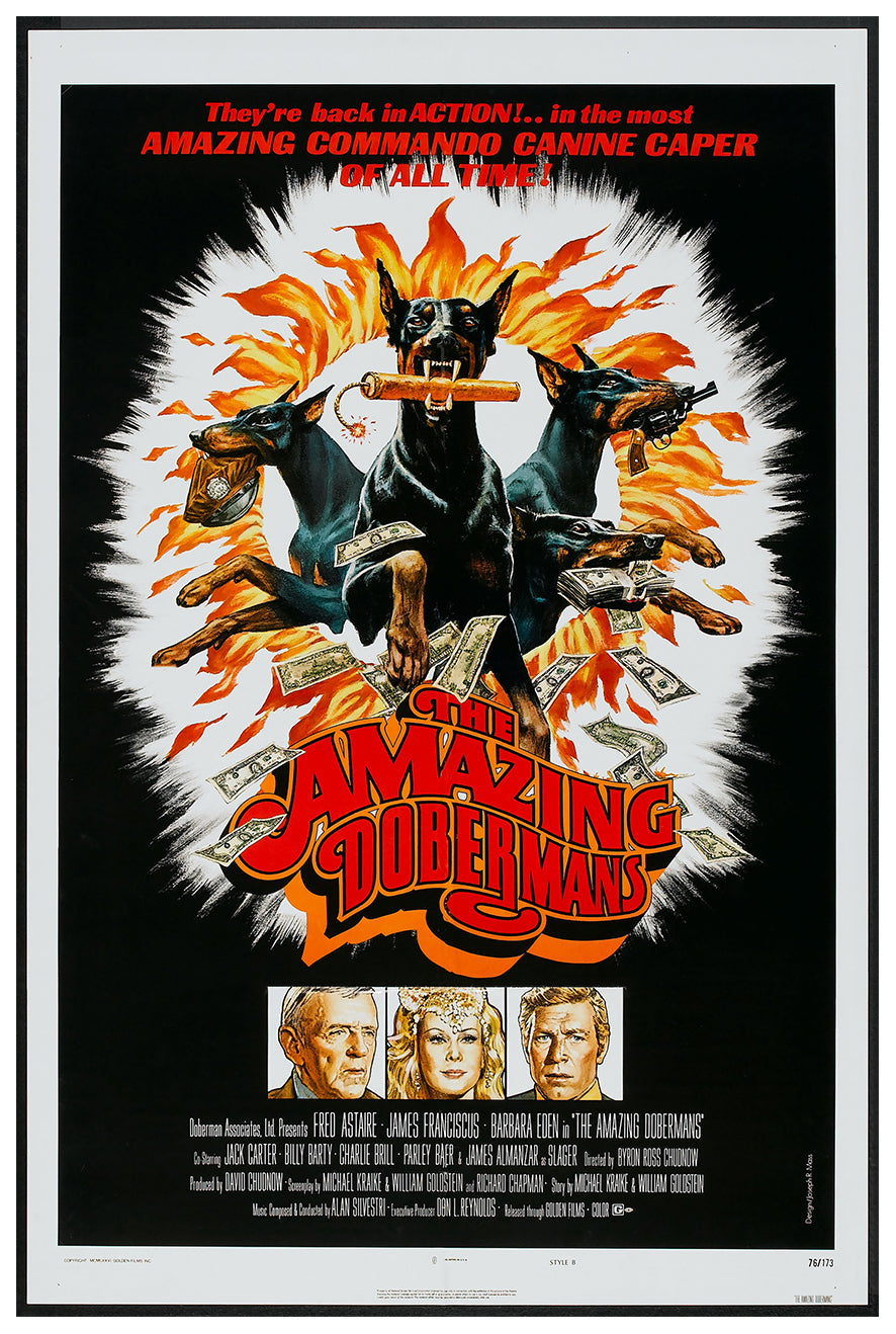 The Amazing Dobermans 1976 - Fred Astaire - US - Classic Movie Poster