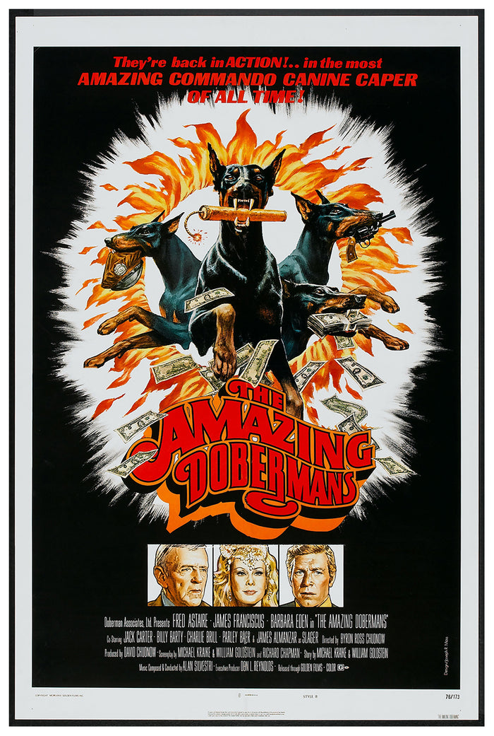 The Amazing Dobermans 1976 - Fred Astaire - US - Classic Movie Poster