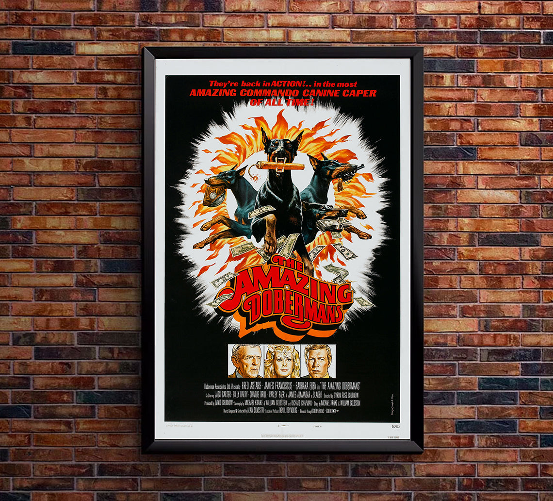 The Amazing Dobermans 1976 - Fred Astaire - US - Classic Movie Poster