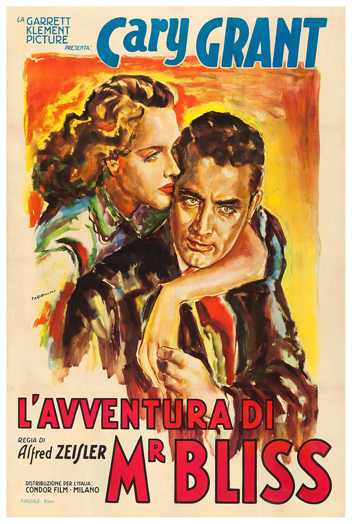 The Amazing Quest of Ernest Bliss 1936 - Cary Grant - Italy - Classic Movie Poster