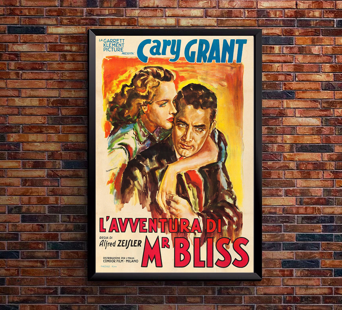 The Amazing Quest of Ernest Bliss 1936 - Cary Grant - Italy - Classic Movie Poster