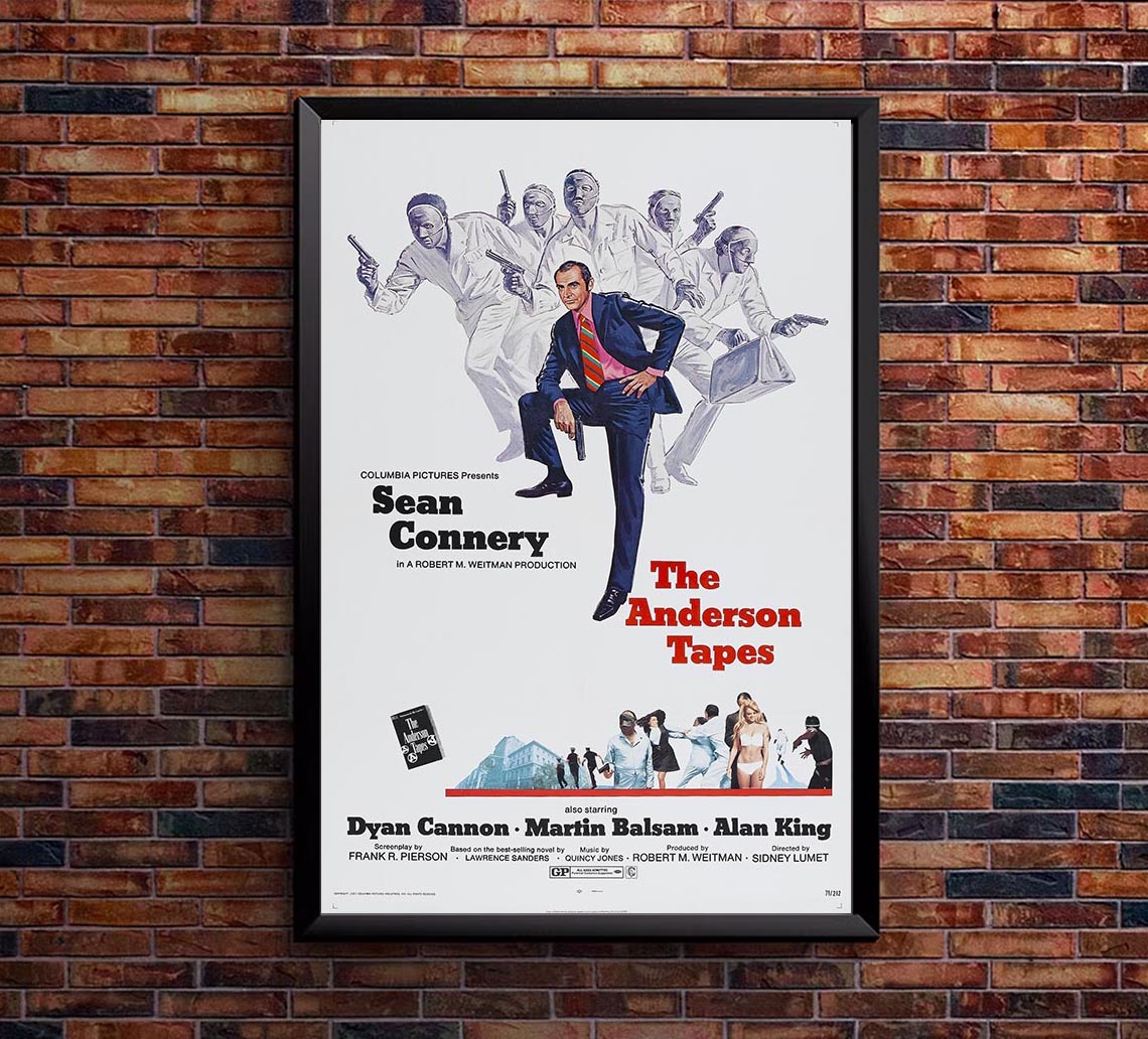 The Anderson Tapes 1971 - Sean Connery - Vintage Classic Movie Poster