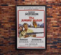 The Angry Hills 1959 - Robert Mitchum - Vintage Classic Movie Poster