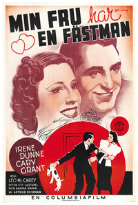 The Awful Truth 1937 - Cary Grant - Sweden - Classic Movie Poster