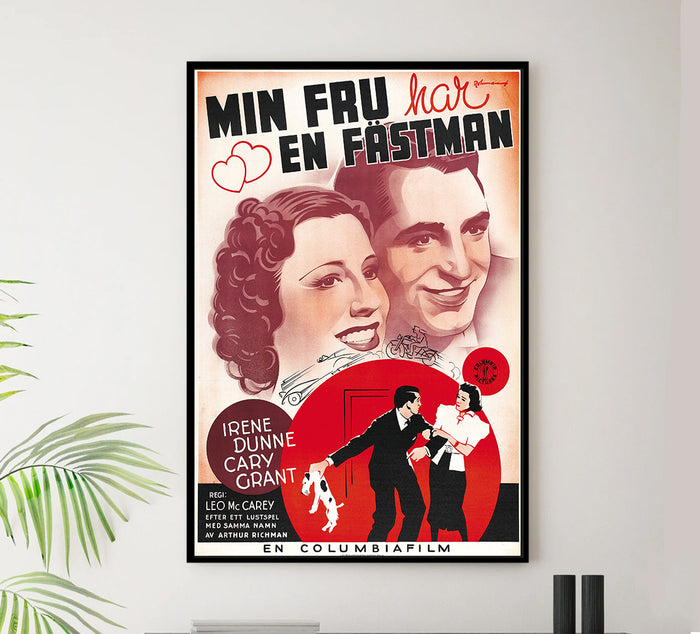 The Awful Truth 1937 - Cary Grant - Sweden - Classic Movie Poster