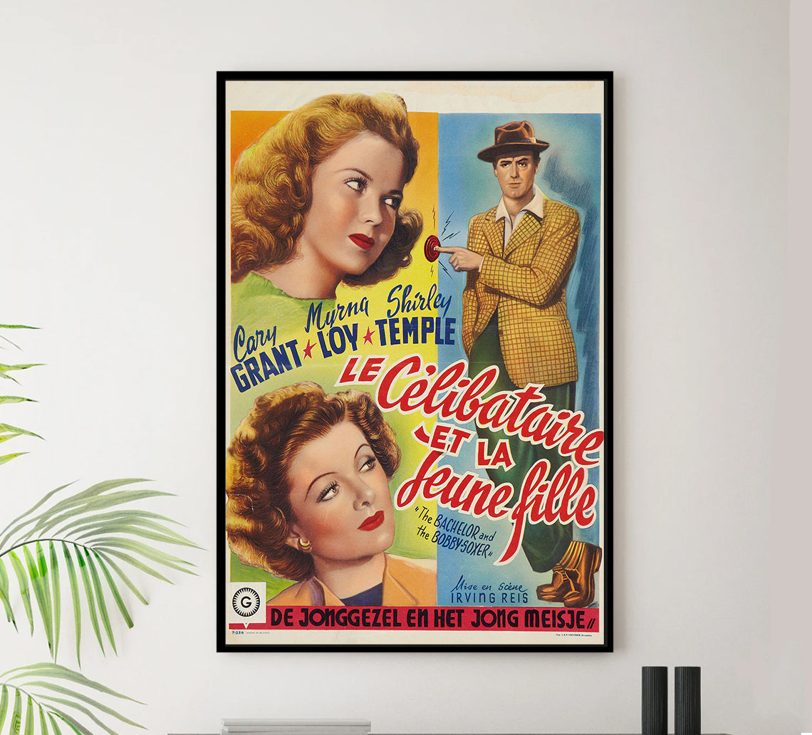 The Bachelor and the Bobby-Soxer 1947 - Cary Grant - Belgium - Classic Movie Poster