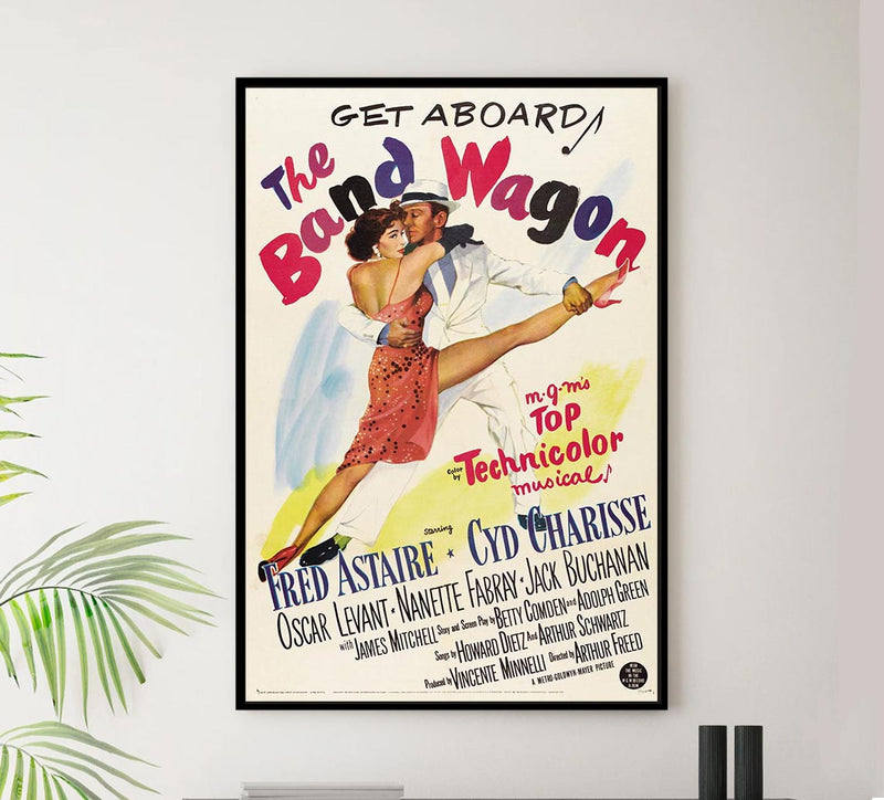 The Band Wagon 1953 - Fred Astaire - Vintage Classic Movie Poster