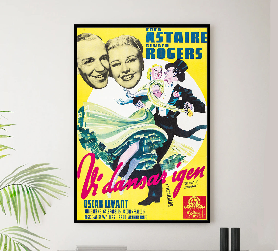 The Barkleys of Broadway 1949 - Fred Astaire - Sweden - Classic Movie Poster