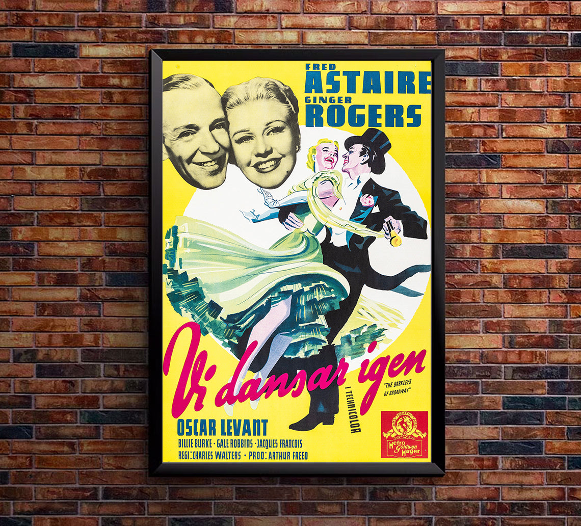 The Barkleys of Broadway 1949 - Fred Astaire - Sweden - Classic Movie Poster
