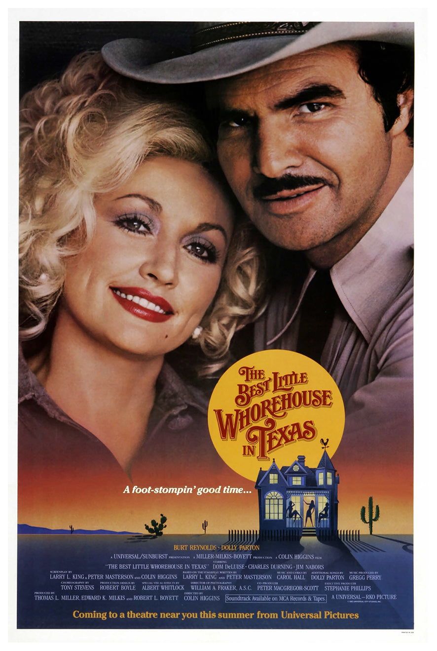 The Best Little Whorehouse in Texas 1982 v2 - Classic Movie Poster