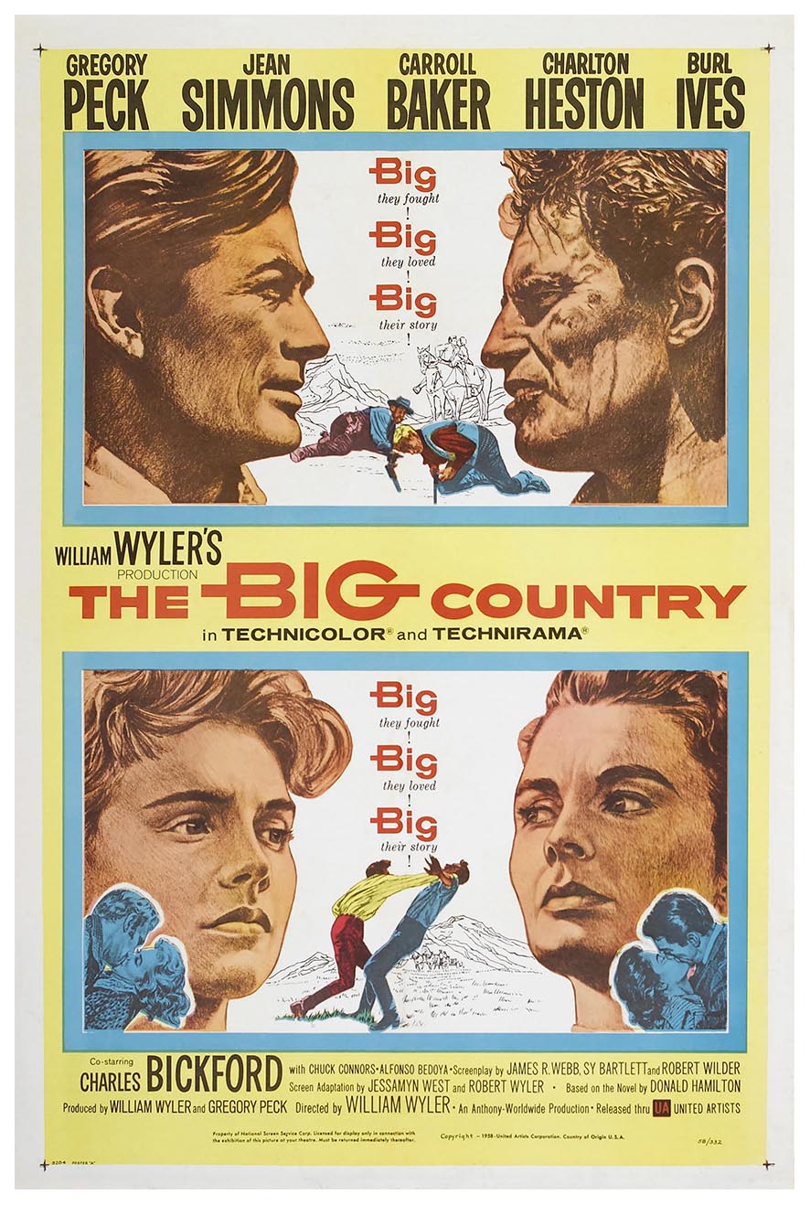 The Big Country 1958 - Charlton Heston - Vintage Classic Movie Poster