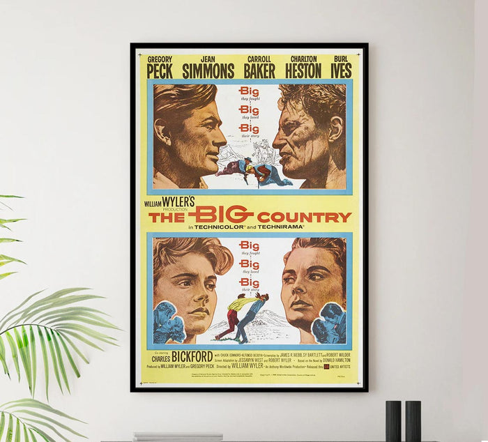 The Big Country 1958 - Charlton Heston - Vintage Classic Movie Poster