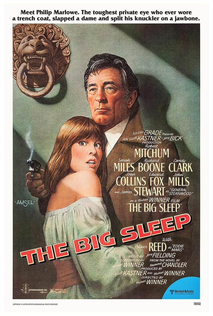 The Big Sleep 1978 - Robert Mitchum - Vintage Classic Movie Poster