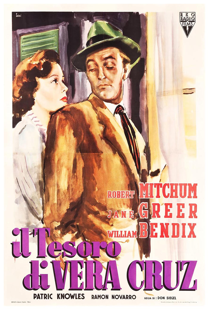The Big Steal 1949 - Italian - Robert Mitchum - Vintage Classic Movie Poster