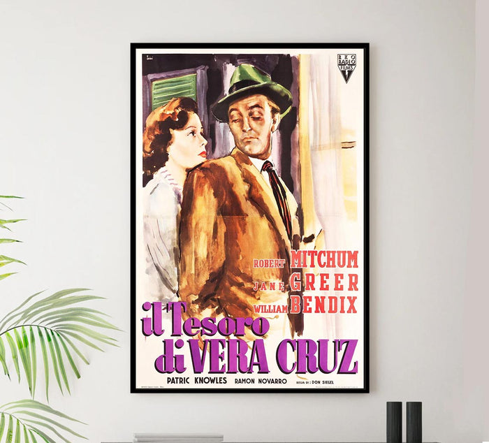 The Big Steal 1949 - Italian - Robert Mitchum - Vintage Classic Movie Poster