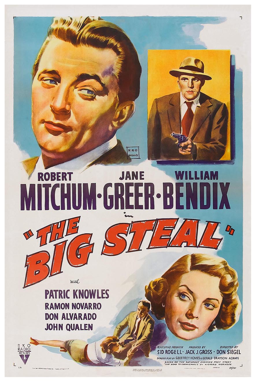 The Big Steal 1949 - Robert Mitchum - Vintage Classic Movie Poster