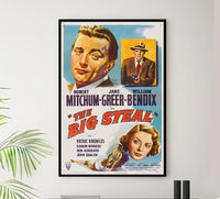 The Big Steal 1949 - Robert Mitchum - Vintage Classic Movie Poster