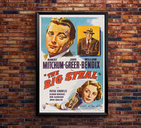 The Big Steal 1949 - Robert Mitchum - Vintage Classic Movie Poster