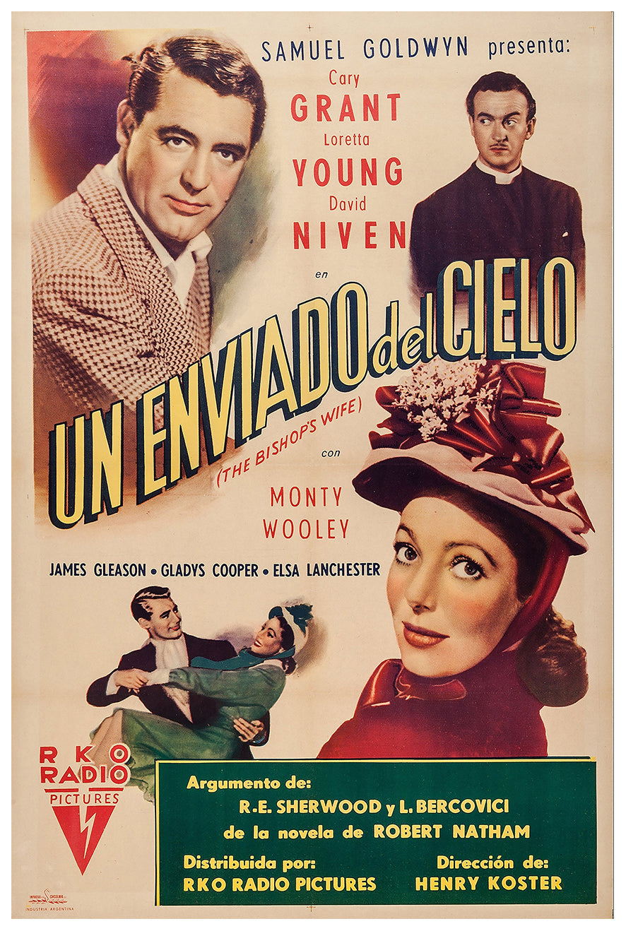 The Bishop's Wife 1947 - Cary Grant - Argentina - Classic Movie Poster