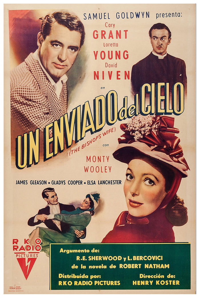 The Bishop's Wife 1947 - Cary Grant - Argentina - Classic Movie Poster