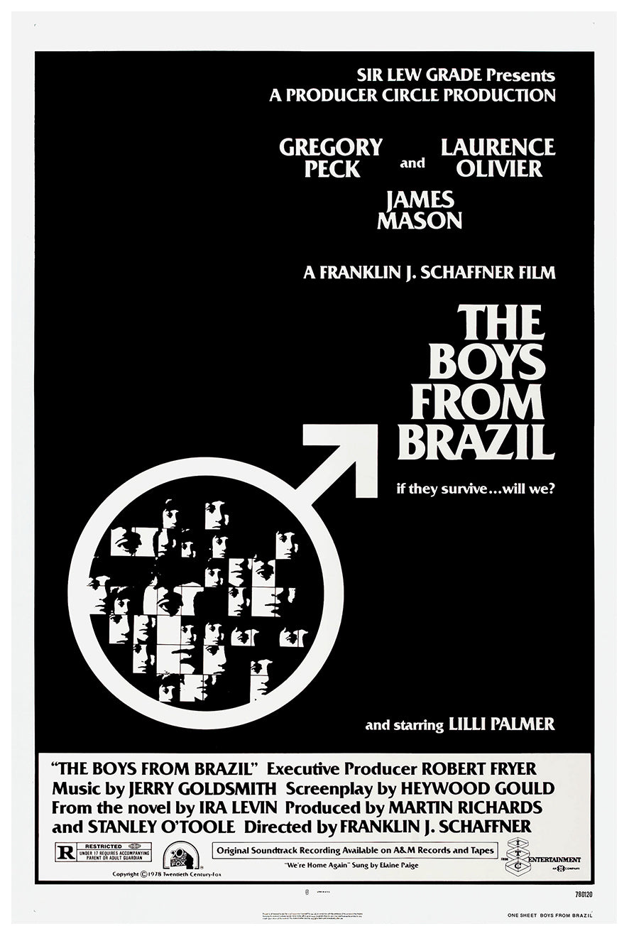 The Boys from Brazil 1978 - Laurence Olivier - US - Classic Movie Poster