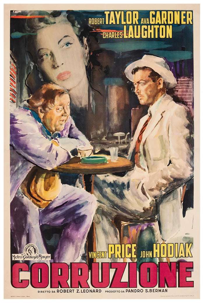 The Bribe 1949 - Italian – Vintage Classic Movie Poster