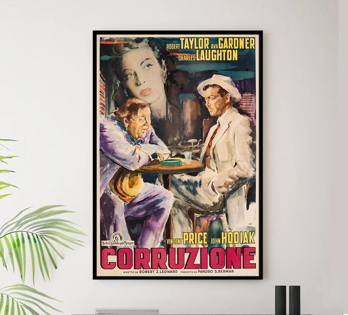 The Bribe 1949 - Italian – Vintage Classic Movie Poster
