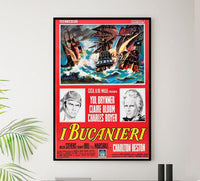 The Buccaneer 1958 - Italian v2 - Charlton Heston - Vintage Classic Movie Poster