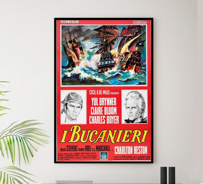 The Buccaneer 1958 - Italian v2 - Charlton Heston - Vintage Classic Movie Poster