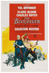 The Buccaneer 1958 - Charlton Heston - Vintage Classic Movie Poster