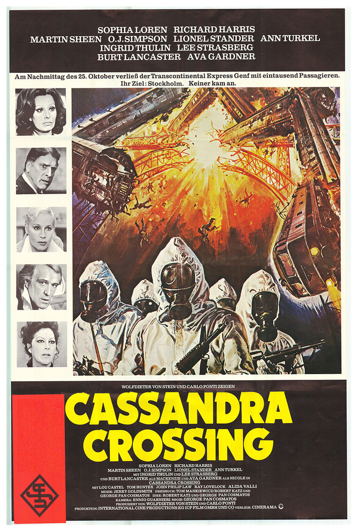 The Cassandra Crossing 1976 - Burt Lancaster - Germany - Classic Movie Poster