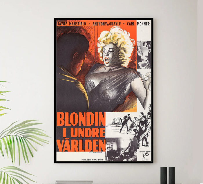 The Challenge 1960 - Jayne Mansfield - Sweden - Classic Movie Poster