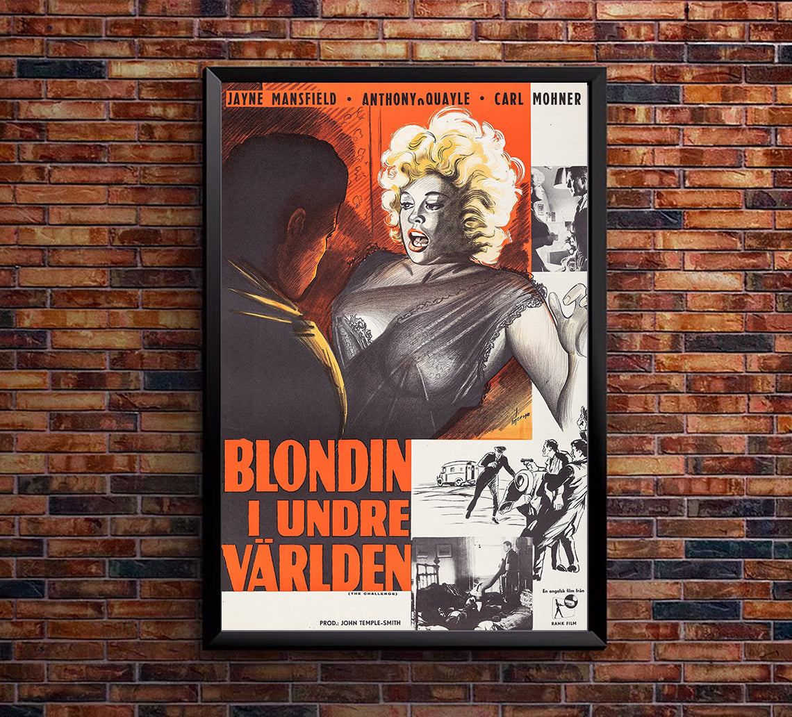 The Challenge 1960 - Jayne Mansfield - Sweden - Classic Movie Poster
