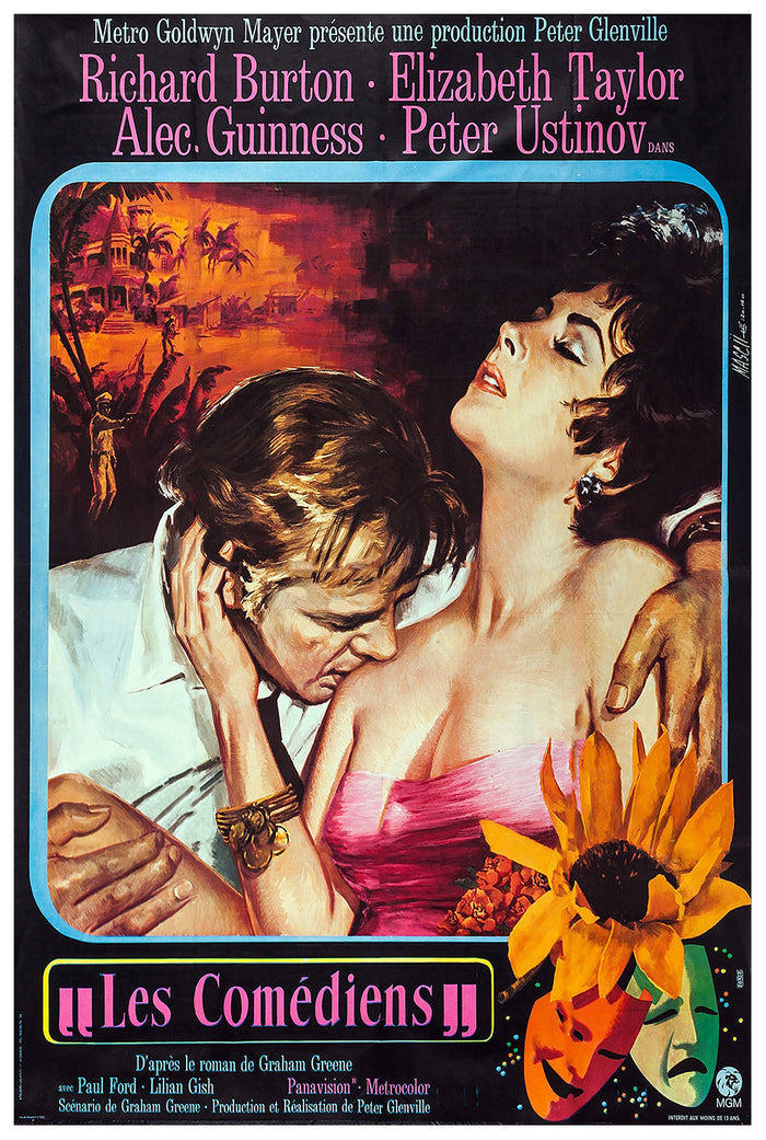 The Comedians 1967 - Richard Burton - France - Classic Movie Poster